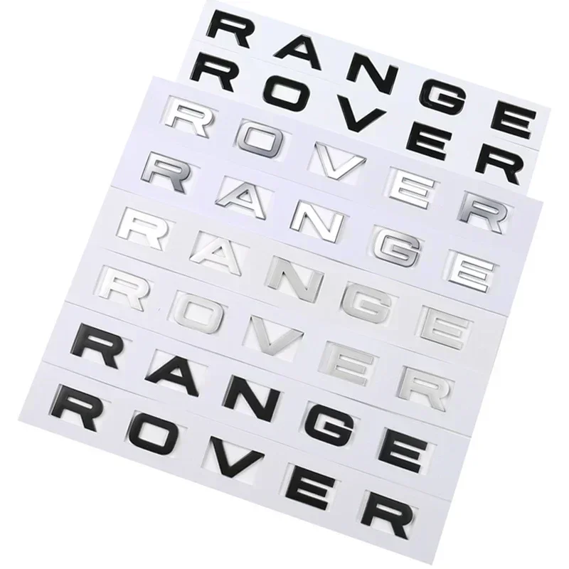 

3D ABS Range Rover Car Bonnet Letters Logo Badge Emblem Sticker Accessories Land Rover Discovery Defender Sport Evoque HSE