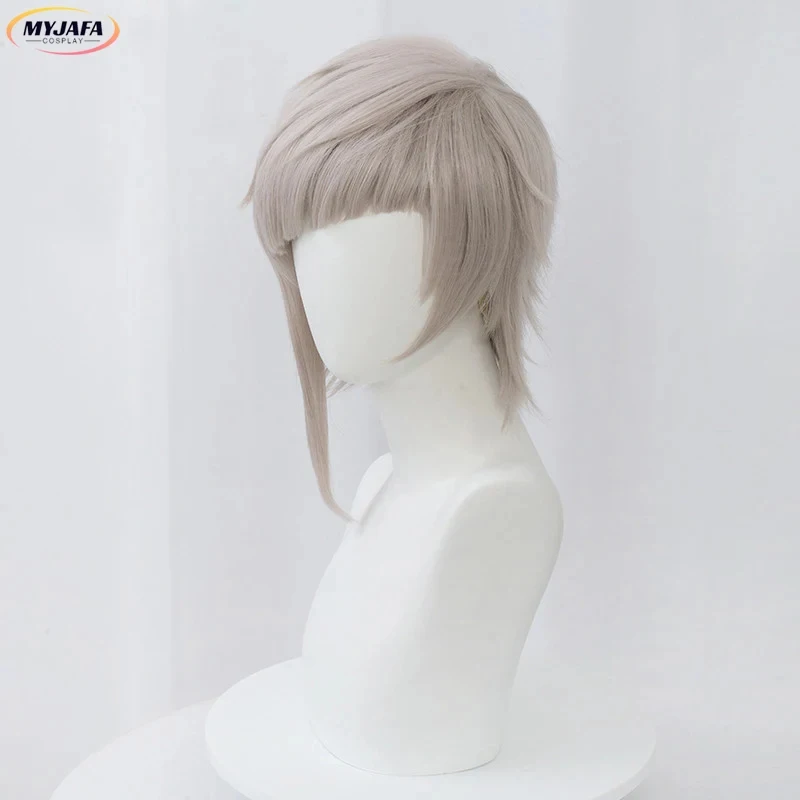 

w;2,c\4.g;Atsushi Nakajima Wig High Quality Short Lotus Gray Heat Resistant Synthetic Hair Anime Cosplay Wigs 6,b'8\j'7/