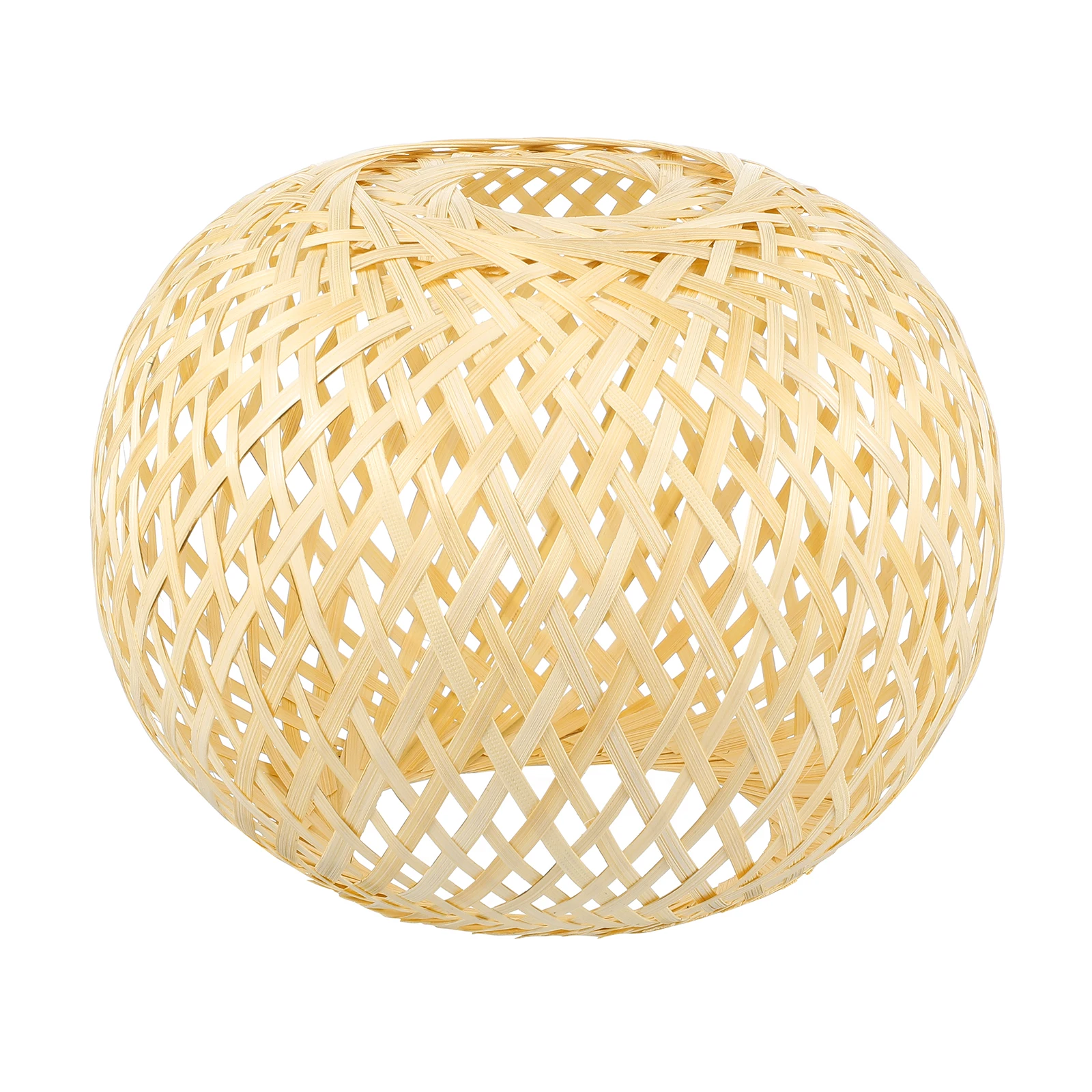 

Bamboo Weaving Lampshade Handmade Rice Paper Hanging Light Cover Ceiling Lamp Shade Rustic Style Restaurant Hotel Decor