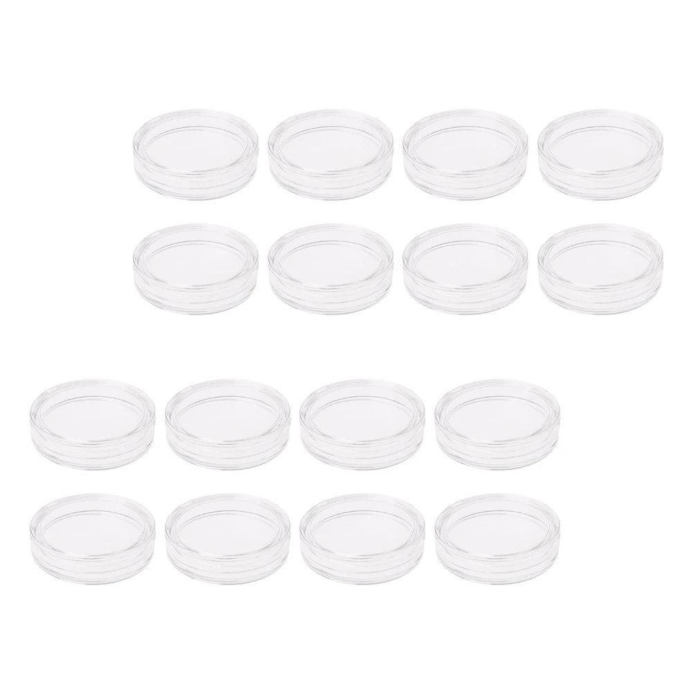 

20pcs Clear Holder Organizer 40mm Diameter Smooth Dust Proof Collection Supplies Organizer Storage Case