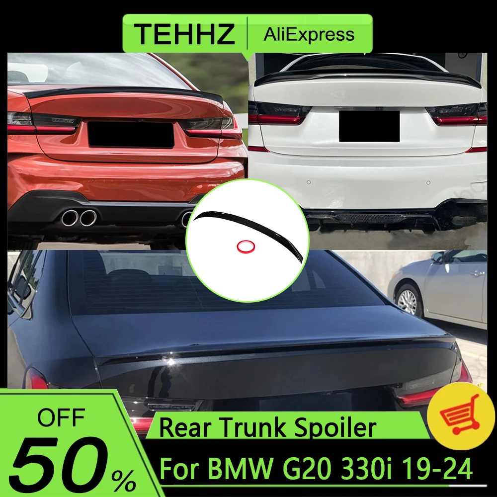

G20 330i G80 Spoiler MP Style FOR BMW M3 2019-2024 Accessories ABS Gloss Black Auto Exterior Parts G20 Rear Trunk Wings Lip HOT