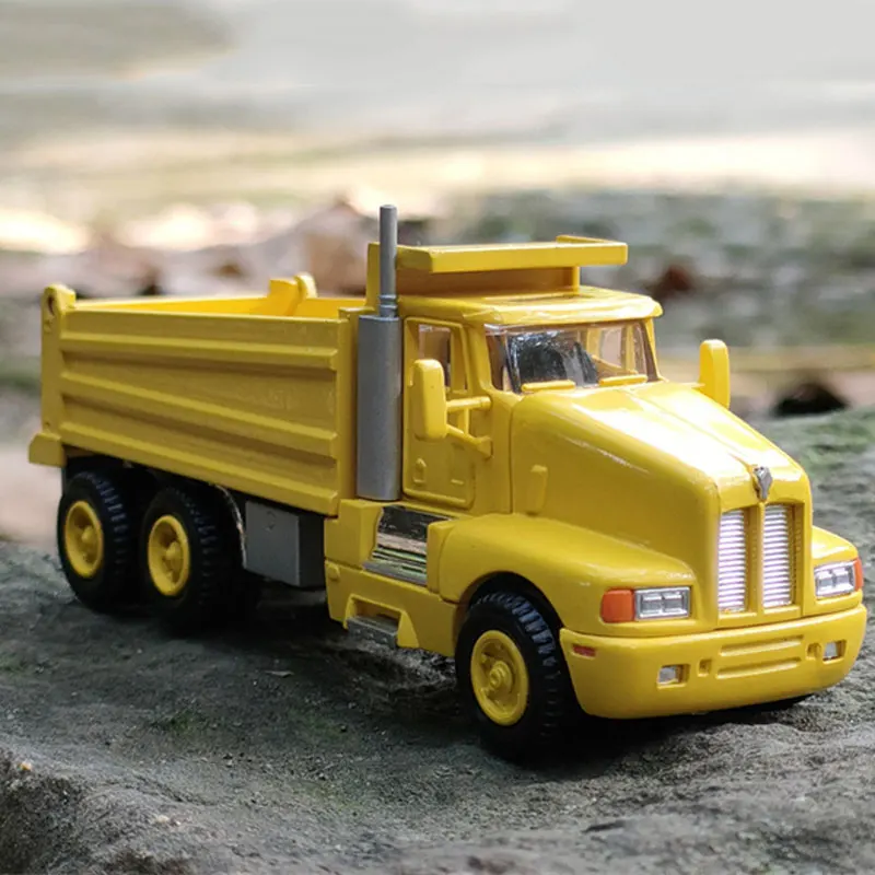 1/87 HO Scale Car Model Dump Truck Model Engineering Transport Vehicle Miniature Collection Sand Table Landscape Scene Layet