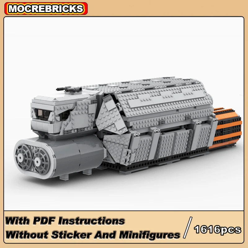 

MOC Building Blocks High-tech Military Capital Ships Naval Imperial Heavy Freighter Turret Warships Assembly Model Bricks Toys