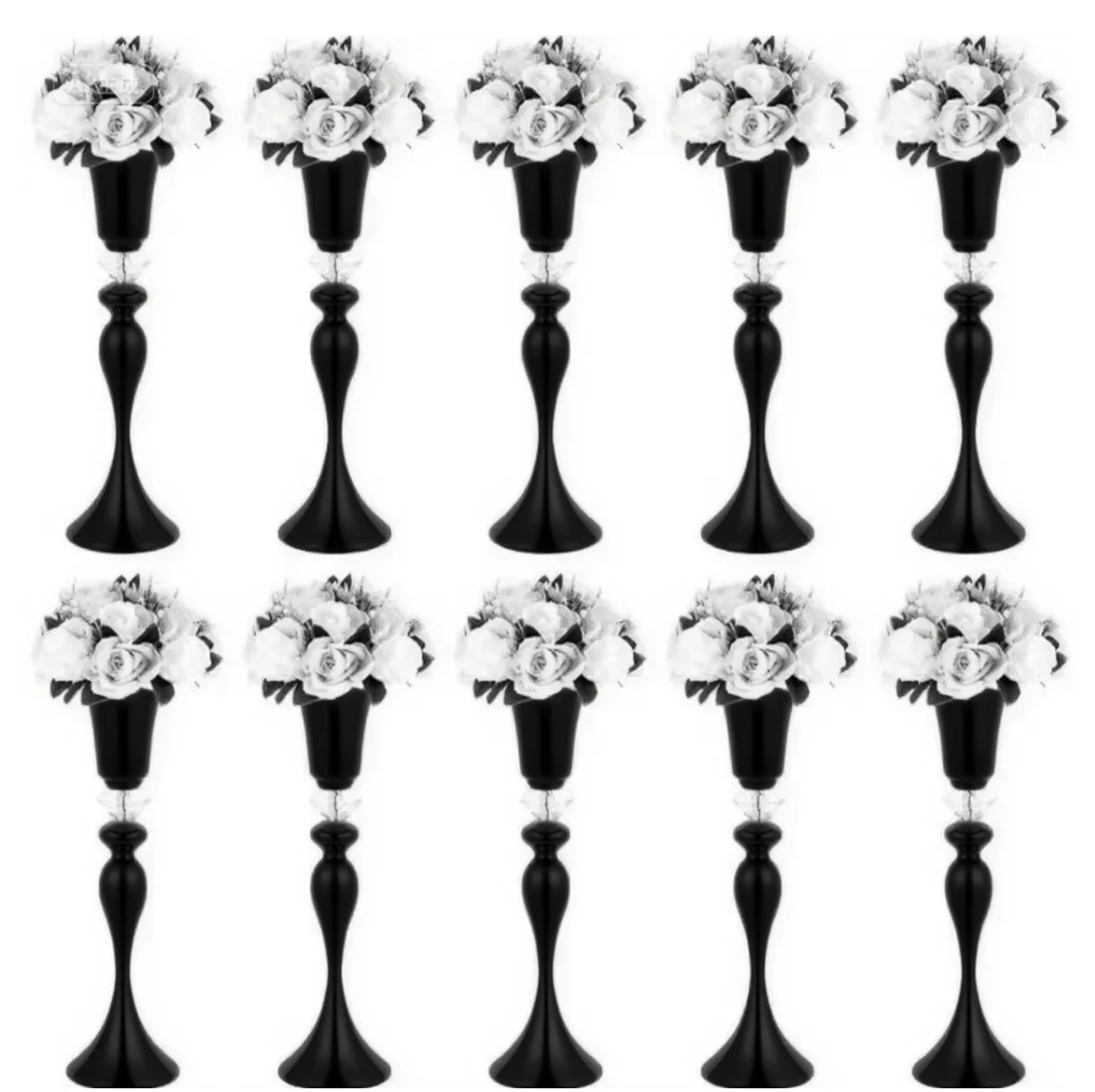 

50-100 см f5 украшения стола черное золото цветочная подставка свадебные центральные украшения для свадебного украшения