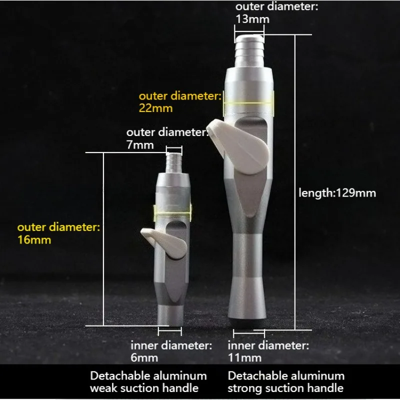 5Pcs Dental Valve Oral Saliva Ejector Suction Strong/Weak Suction Handle Handpiece Tip Adaptor Aluminium Alloy Dental Accessory