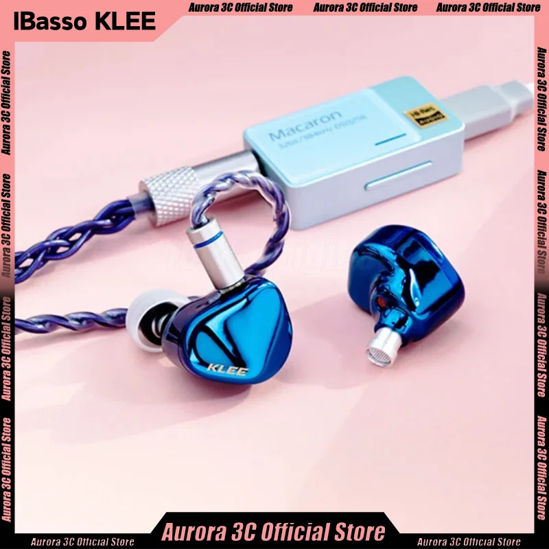 IBasso KLEE Wired Earphones In Ear 4.4 Balanced Stainless Steel Case Audiophile Wired Dynamic Bass Super Low Bass HIFI Custom