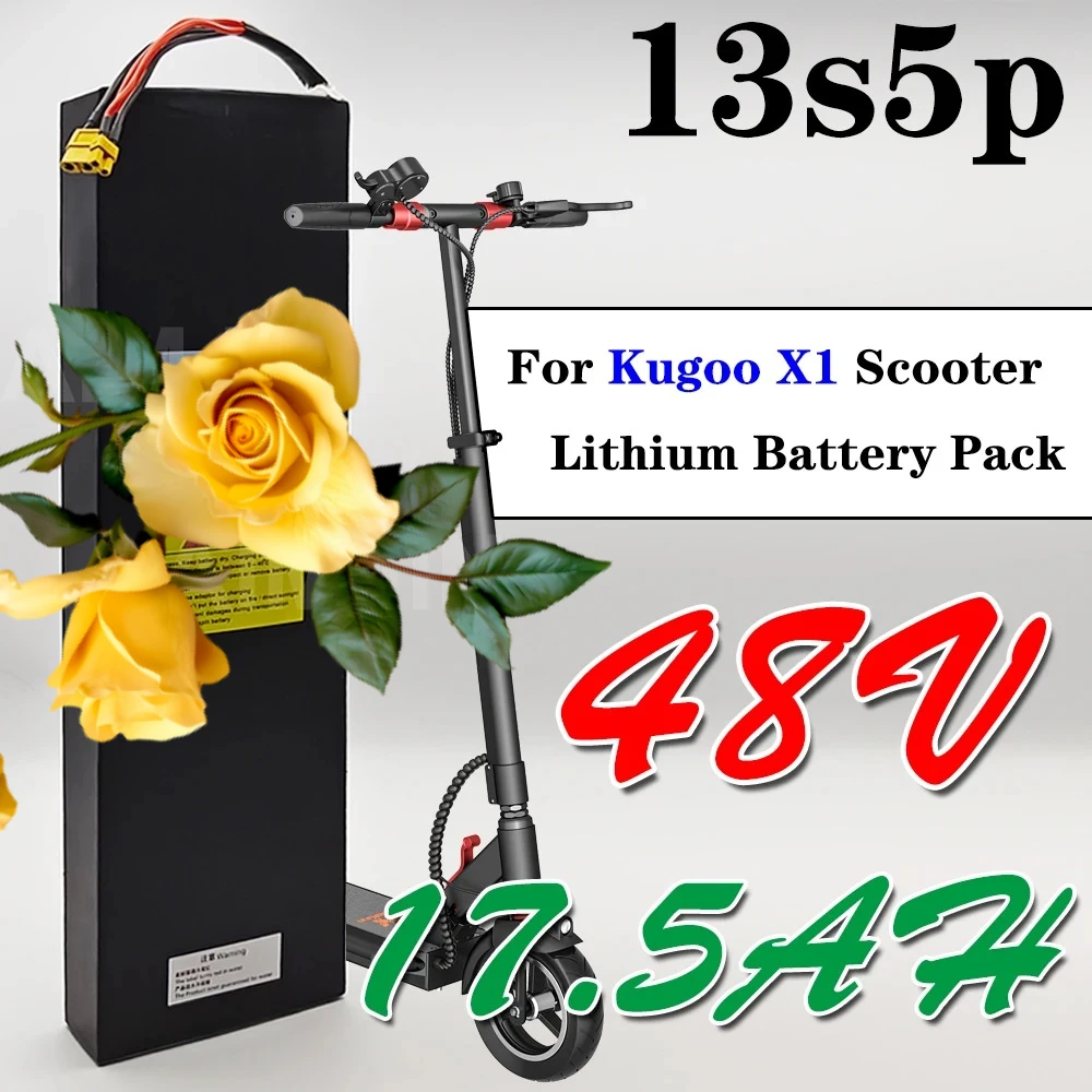 48V scooter battery 17500mAh for Kugoo X1/X1Plus scooter 13s5p lithium battery pack with BMS