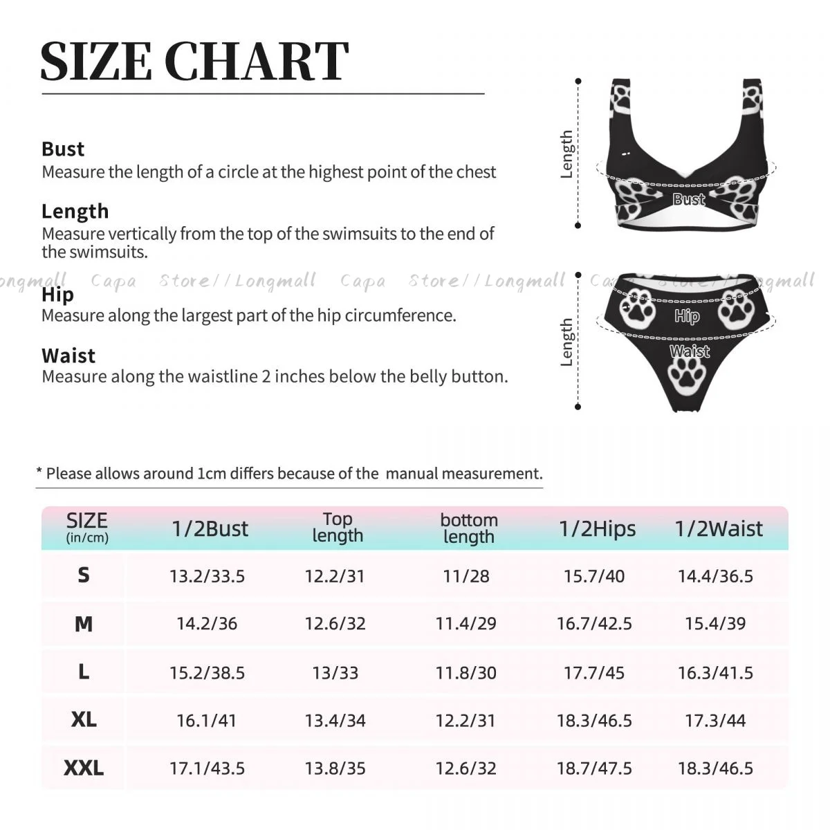 Sexy Bikini Set Dog Paw Pattern Swimwear Women Two Pieces Swimsuit Beachwear Female Bathing Suits