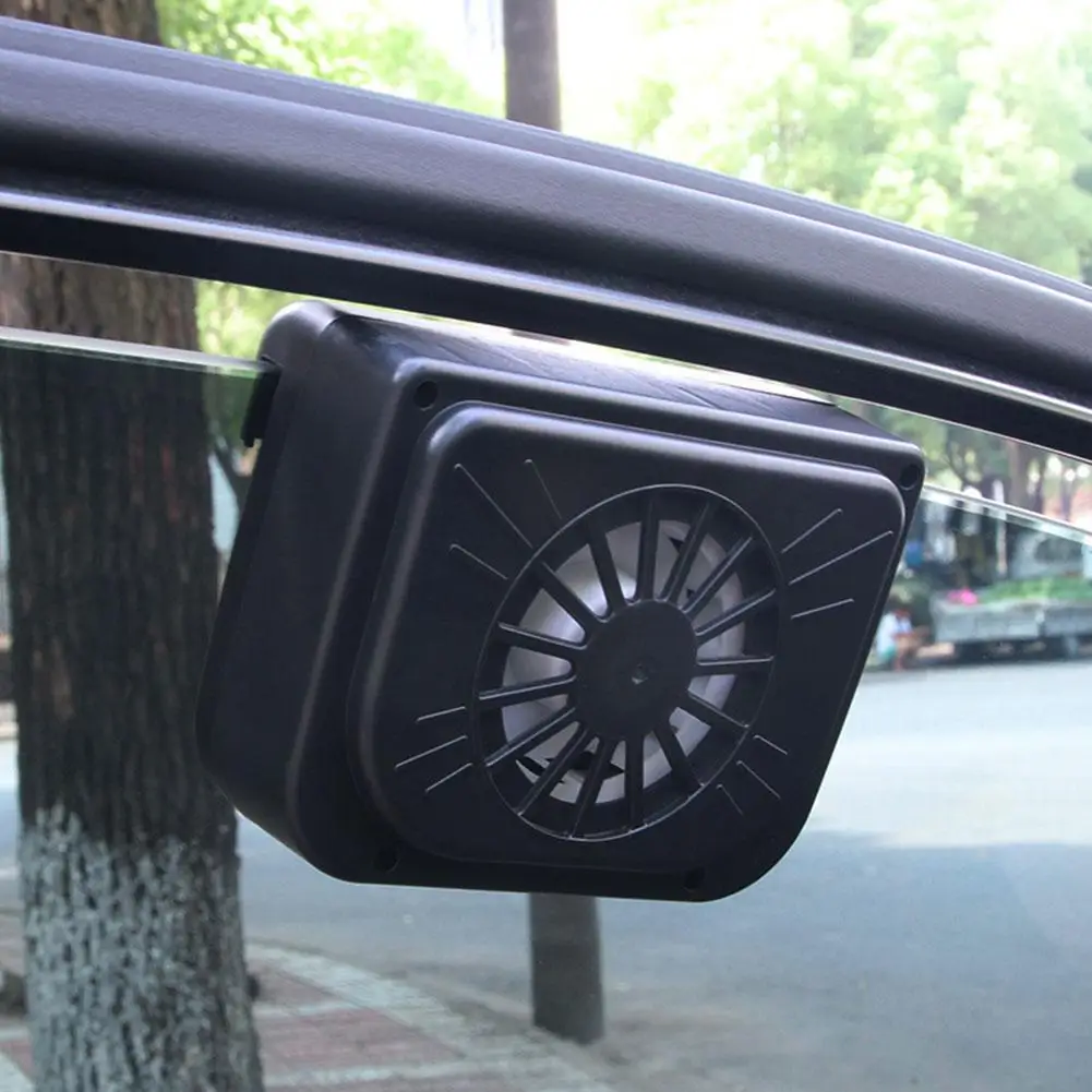 Car Solar Powered Fan USB Rechargeable High Wind Air Circulator Automatic Cooling Car Fan For Truck Vehicle