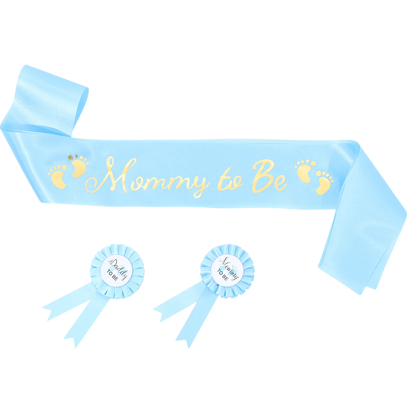 

1 set Mommy To Be Sash Dad To Be Badge Set Baby Shower Decoration Photoshoot Accessory Comfort Fit For Expecting Parents Ideal