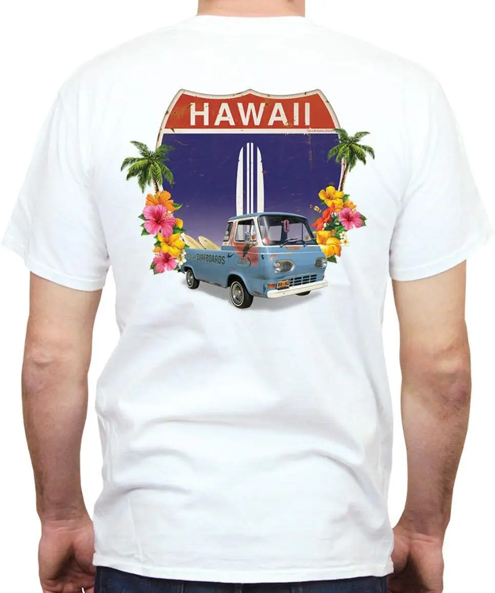 HI HWY 1 Custom Surfboards Van T-Shirt