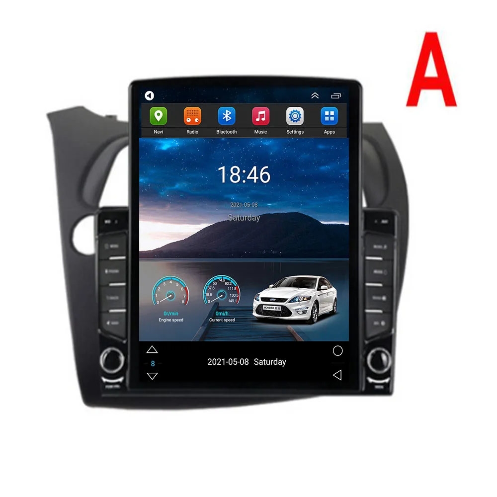 Android 14.0 For HONDA Civic Hatchback 2006 2007 2008 2009-2012 Tesla Type Car Radio Multimedia Video Player Navigation GPS Cam