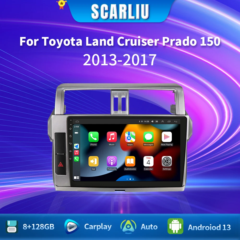 

Android 13 Carplay Auto Car Radio For Toyota Land Cruiser Prado 150 2013 - 2017 Navigation GPS Multimedia Player video Stereo BT