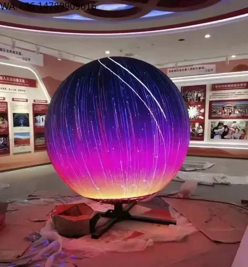 Custom Weatherproof Outdoor LED DisplayCustomized Special Shape Sphere Display P3 Indoor 1m Diameter Video Sphere Screen