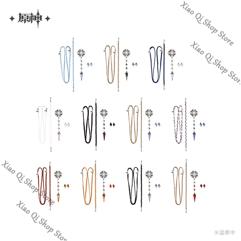 offizielles echtes Genshin Impact Game Ambitus Frost Scar and Power Flame Series Broschenset mit hohem Erscheinungsbild zum Geburtstag