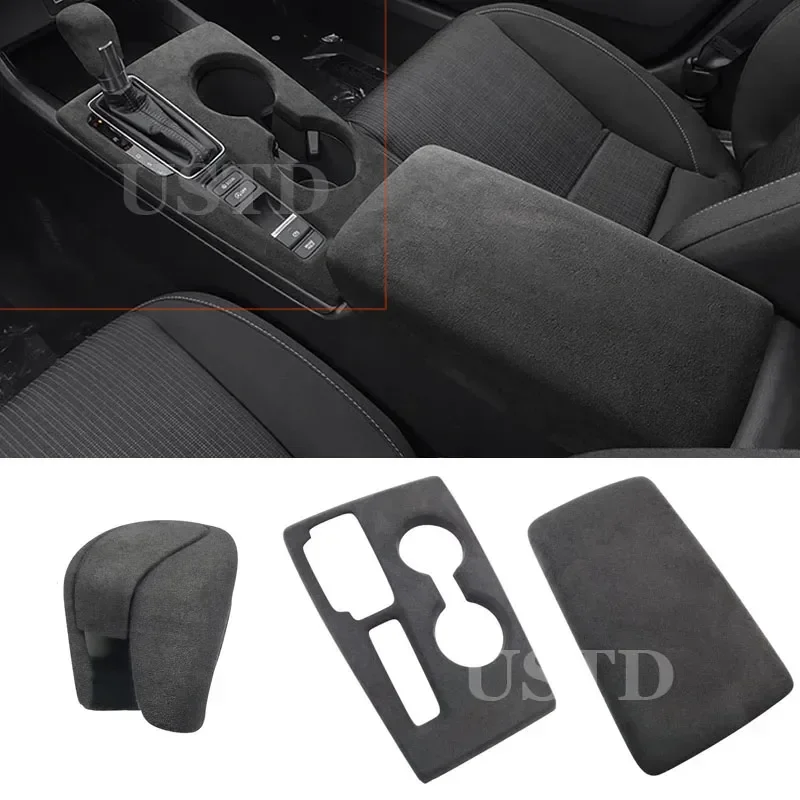 For Honda Civic 11th 2022 2023 2022 2024 TOP Suede Rear Armrest Box Lid Sheath Shell Cover Back Air Vent Anti-kick Mat Accessoy