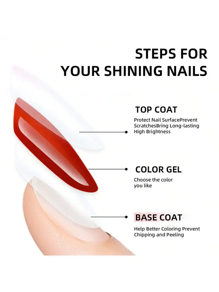 1 pieza de 15ml de base coat en gel para uñas, fortalecedor, extensión, removible con UV LED 3
