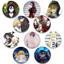 32/44/58mm Anime Angels of Death Cartoon Style Badge Funny Brooches on Backpack Clothes Handmade Round Enamel Pins Decoration