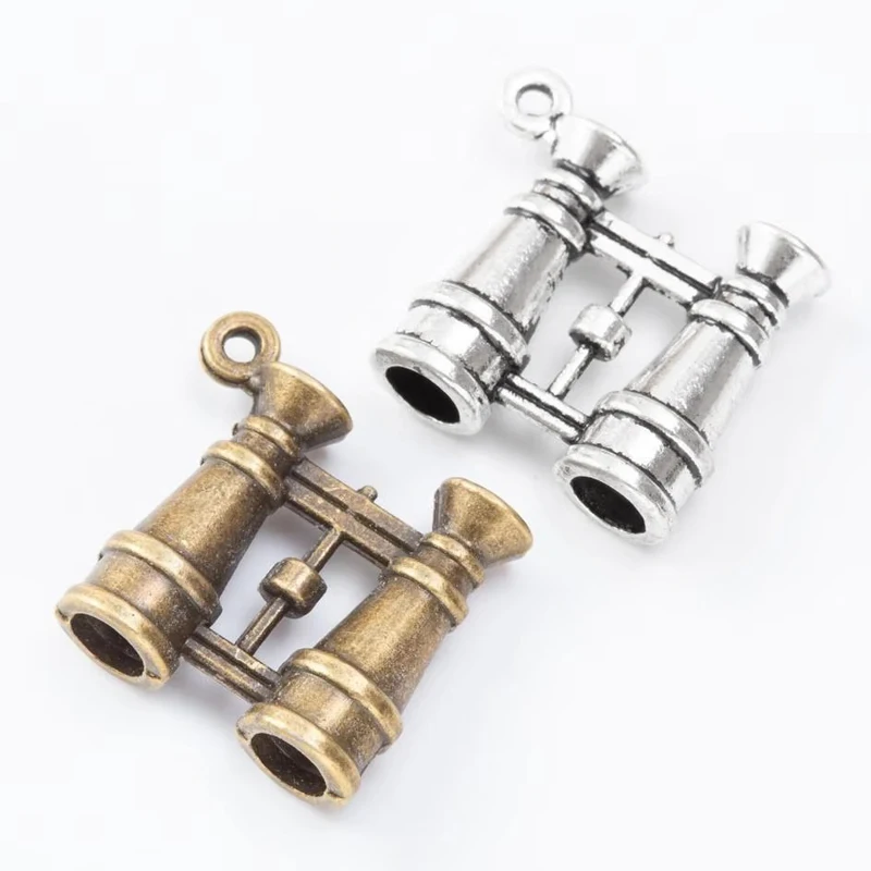 30pcs 21*22mm Zakka Style Wedding Creative Gift Alloy Telescope Jewelry, Vintage Classic Handmade Diy Sweater Necklace Pendant.