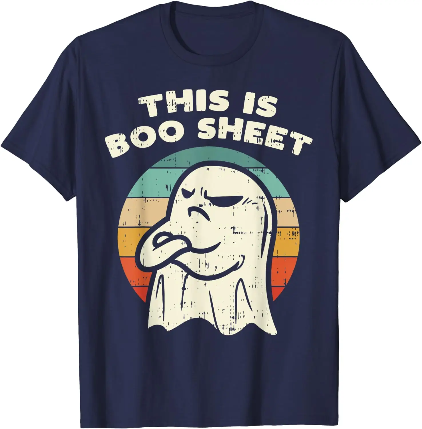 This Is Boo Sheet Ghost Retro Halloween Costume Men Women T-Shirt Cotton Daily Four Seasons Tees Casual Graphic T Shirts