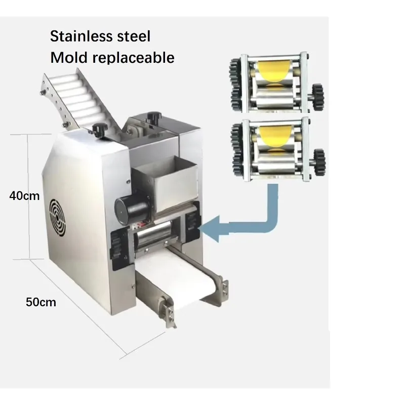 110V 120V 220V 240V Stainless Steel Wanton Wonton Siomai Dumpling Wrapper  Making Machine Automatic