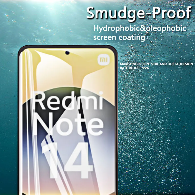1-4pcs Screen Protectors For Xiaomi Redmi Note 14 5G Tempered Glass Crystal HD 9H High Aluminum Anti Scratch Case Friendly 6.67\
