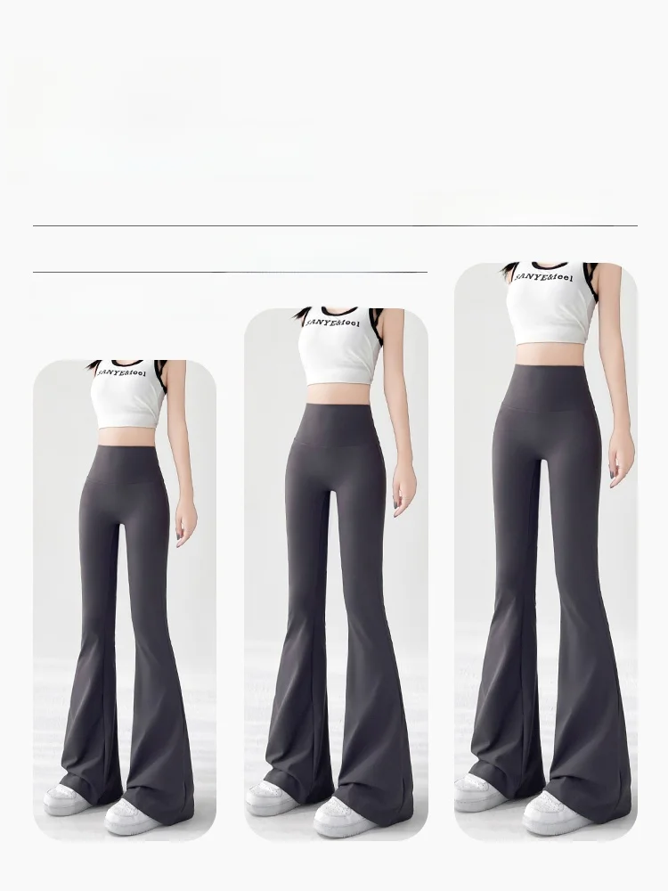 슬리밍 하이 웨이스트 요가 바지 여성용 봄 가을 아크스킨 바지 롱 레깅스 패셔너블 테이퍼드 커프드 앵클 팬츠