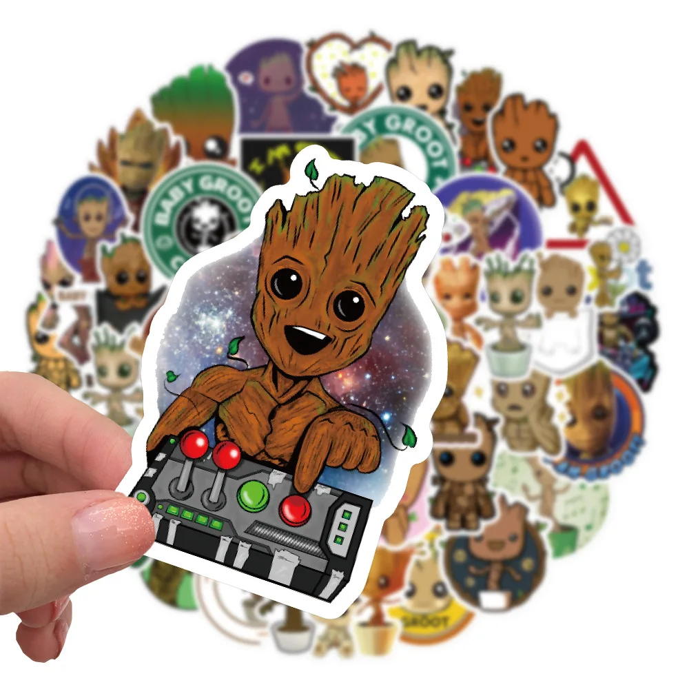 

50PCS Disney Marvel Super Hero Groot Sticker Cute Cartoon Graffiti DIY Skateboard Motorcycle Waterproof Decal Kids Toys Gifts