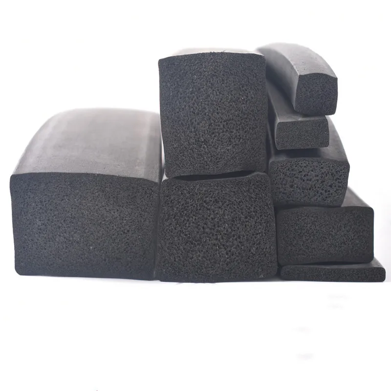 EPDM Rubber Foam Sponge Bar Waterproof Insulation Seal Strip for Cabinet Ship 20mm 25mm 30mm 35mm 40mm 50mm 1m Black