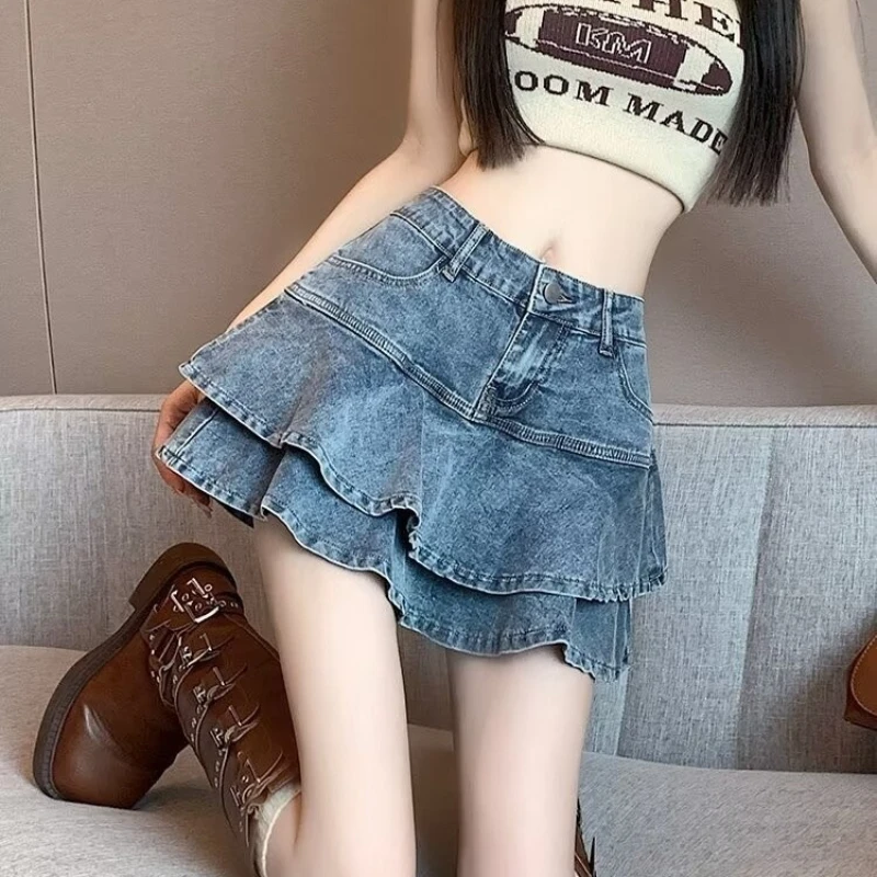 2026 Summer New Solid Color High Waist Design Niche Hip Hugging Spicy Girl Short Skirt