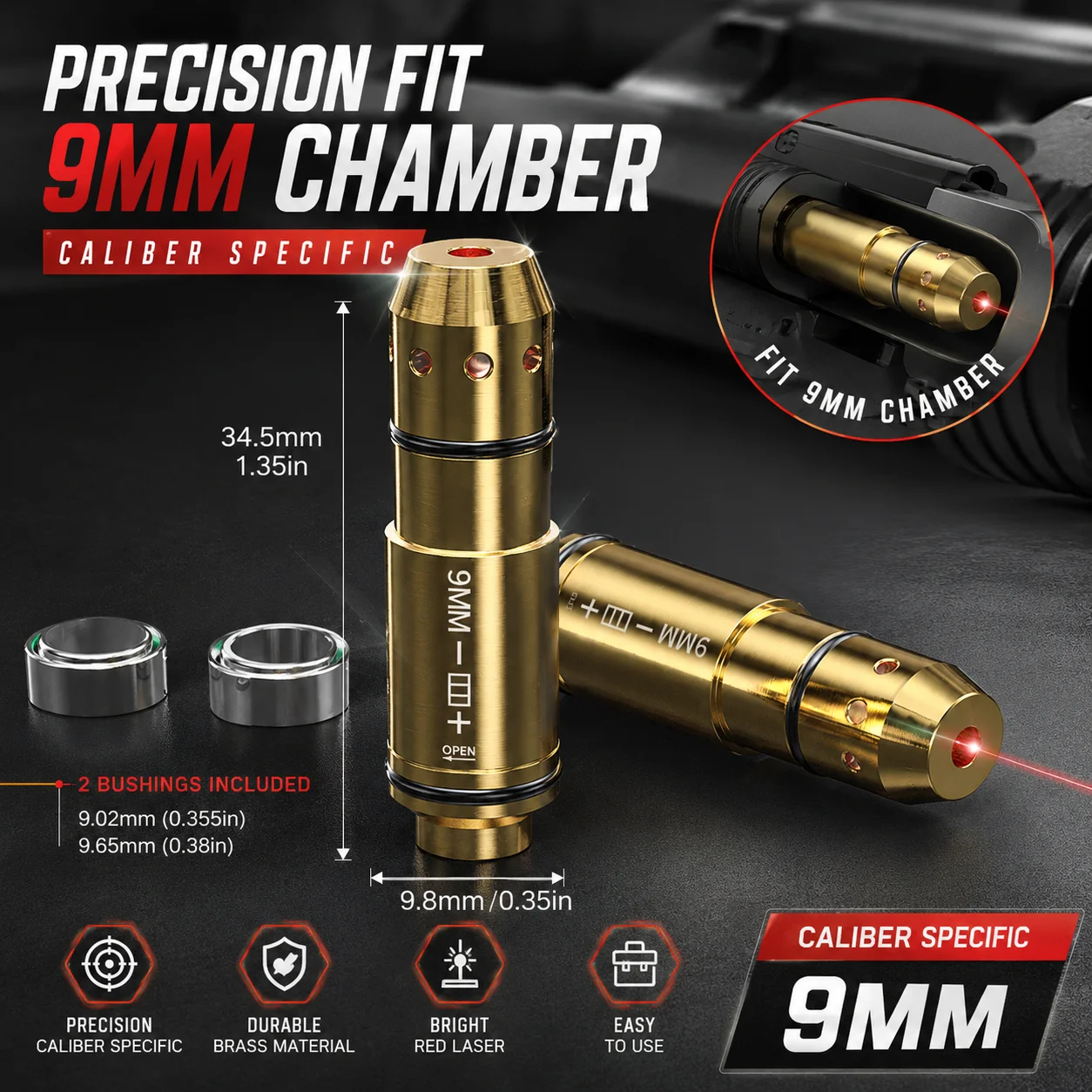 

9mm Laser Dryfire Training System Dry Fire Laser Training System for Shooting Training