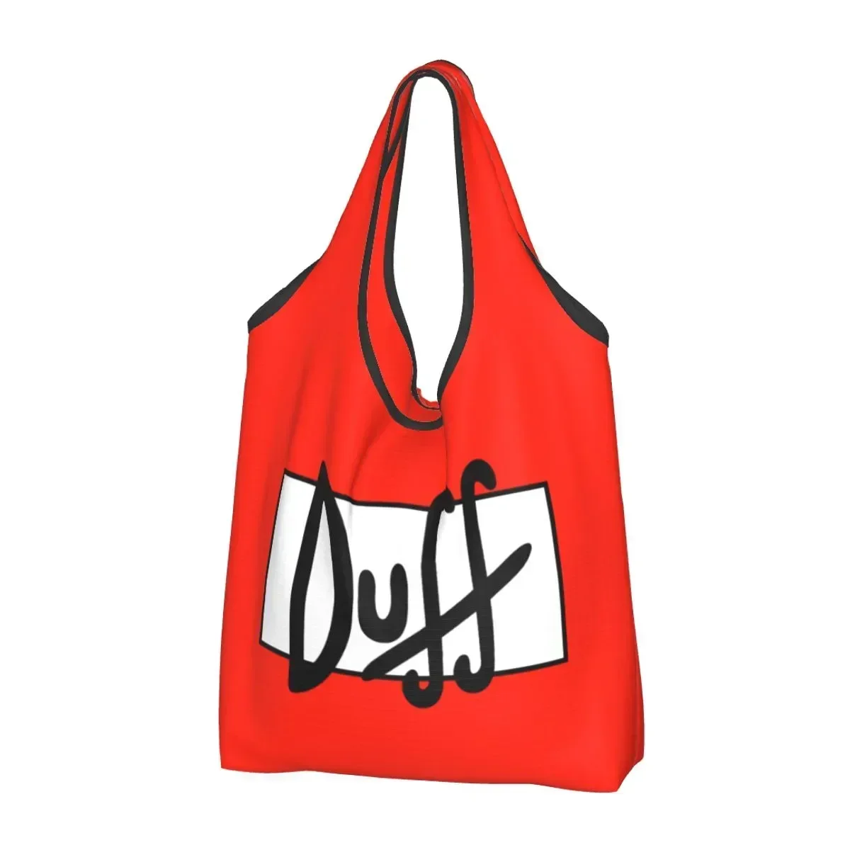 Custom Duff Beer Shopping Bag Women Portable Large Capacity Grocery Shopper Tote Bags