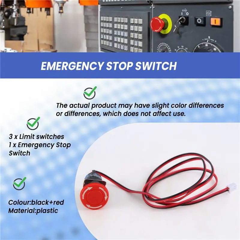[NEWA64Z!】 3018 Max Engraving Machine Limit Switch And Emergency Stop Switch For CNC Wood Router Engraveing Machine Milling Mach