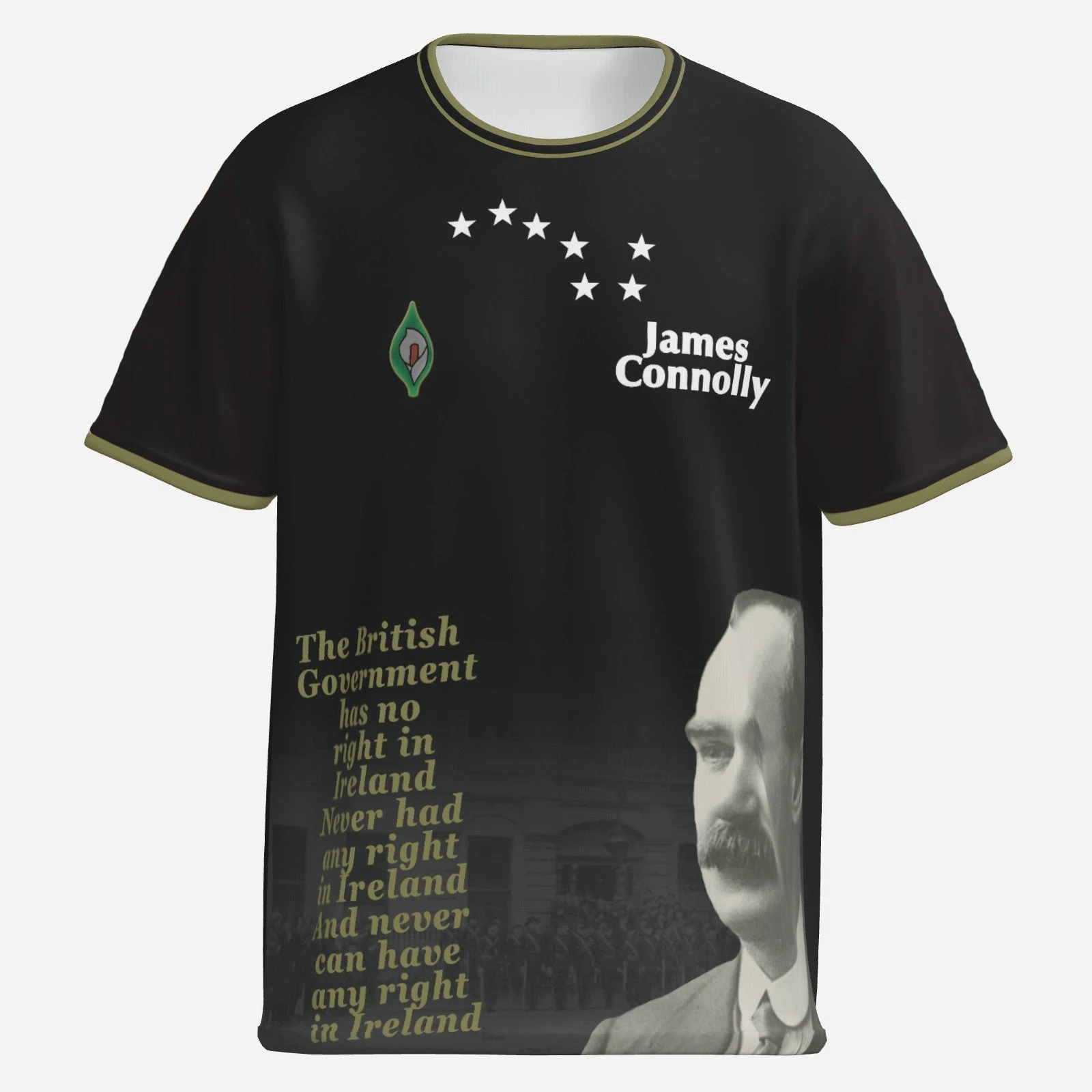 2026 Kneecap James Connolly Jersey - Black Quick-Drying And Breathable Kids Adults O-Neck T-shirt Tops Clothing
