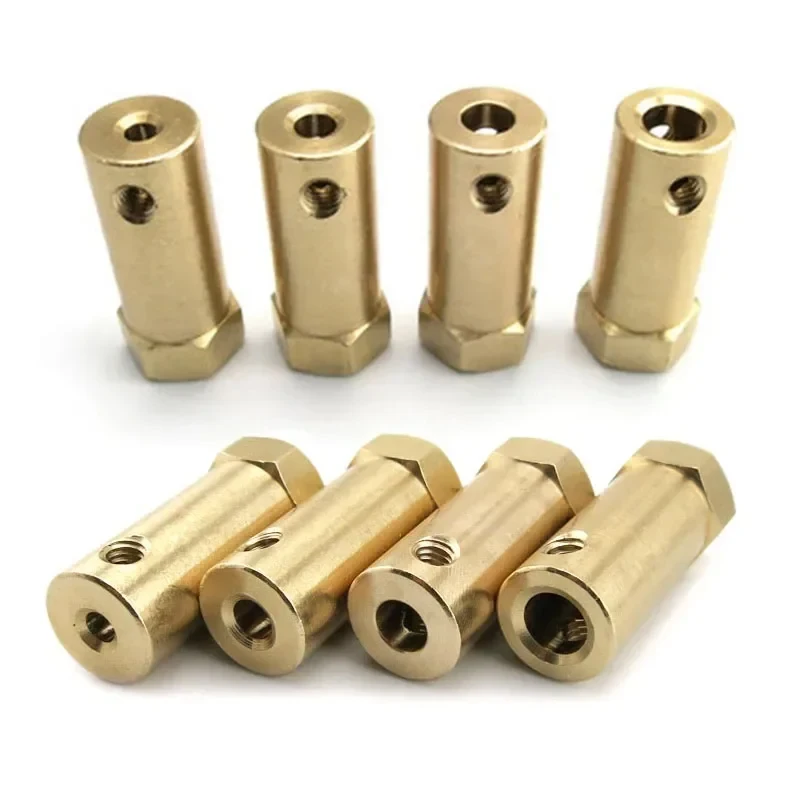 

10pcs Shaft Coupling 3-8mm Brass Hexagon Motor Shaft Coupler Connector Sleeve 3D Printers Stepper Motor Transmission Coupler
