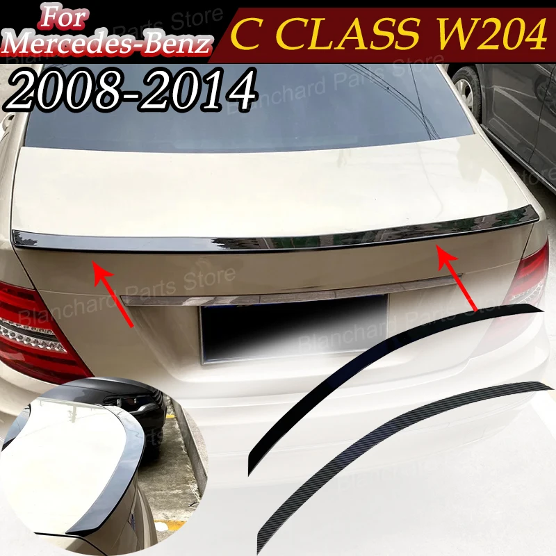 

Car Rear Trunk Wing For Mercedes-Benz C CLASS W204 C180 C200 C300 2008-2014 4-Doors Splitter Spoiler Trim Body Kit Tuning Parts