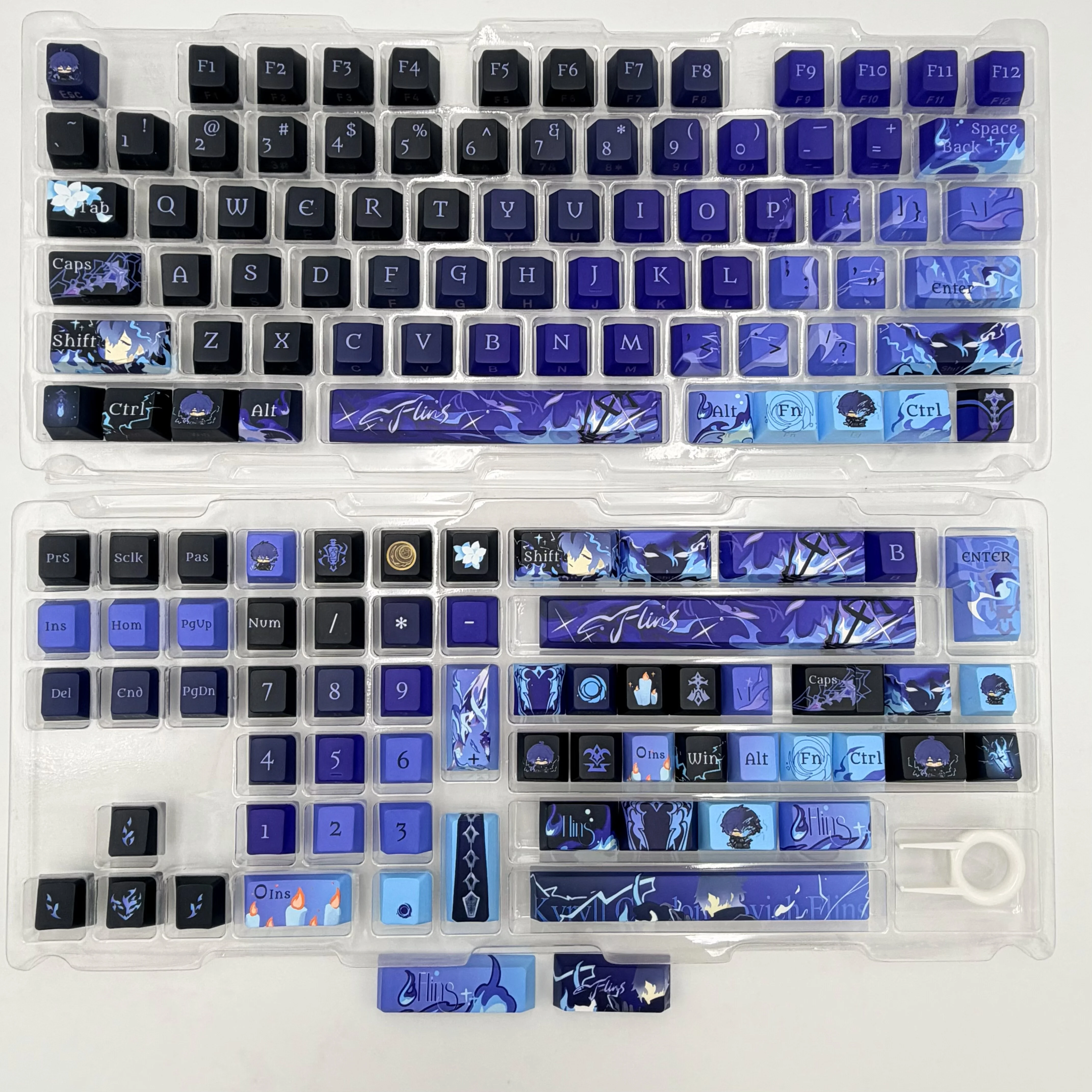 

Original Anime Genshin Impact Flins Cosplay Cartoon Keyboard Cap Keycap Accessories Keycaps Ambitus Ornament Game Gift Presell