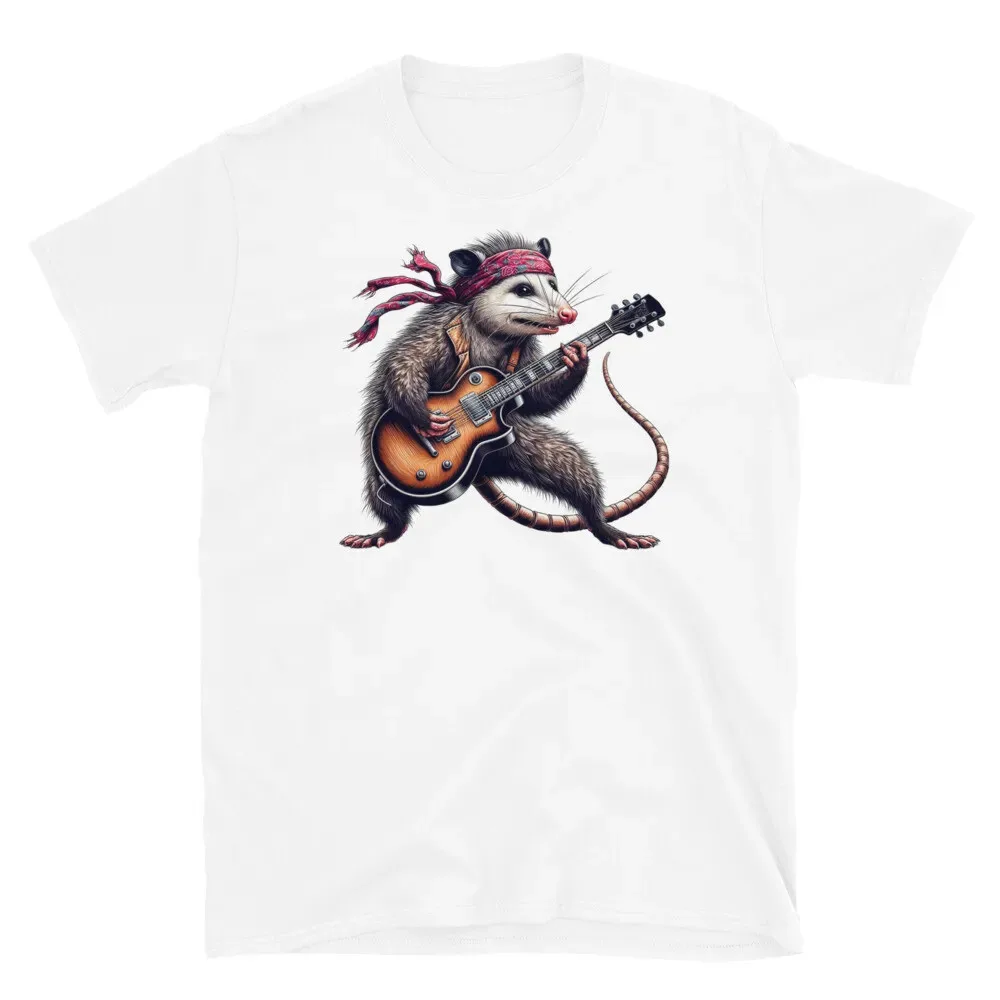 Electric Guitar Possum Funny Animal Unisex T-Shirt