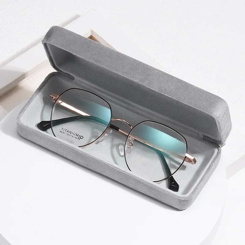 

Fashion Glasses Case Premium Flocking Hard Shell Flocking Stress Resistant Men Women Sunglasses Eyewear Cases Cover Protective