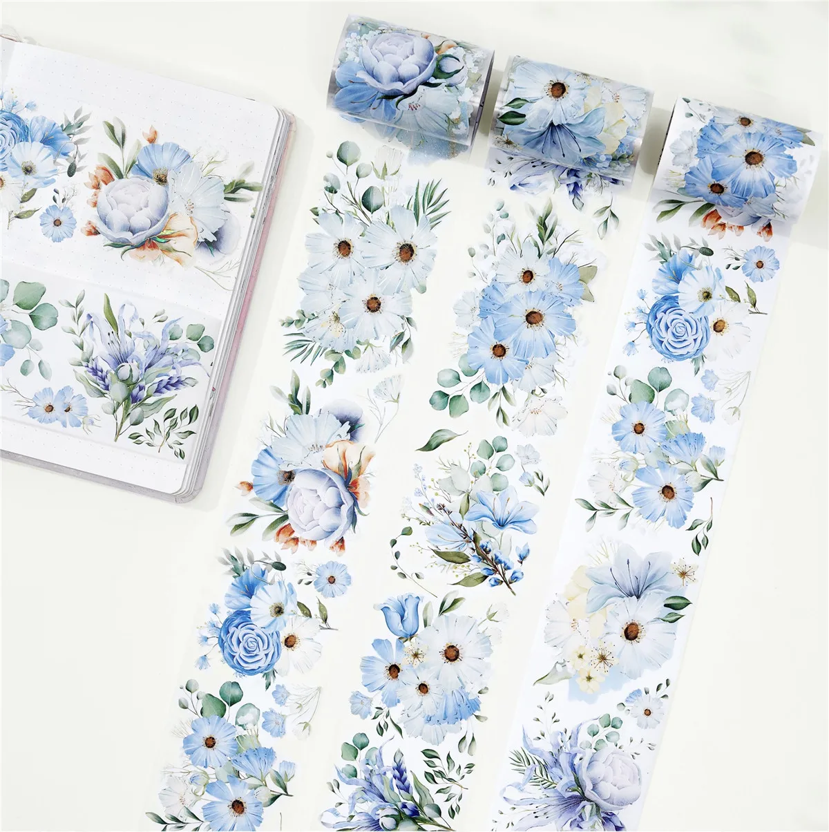 WT Studio Vintage Flower Branch Shadow Floral Moon Star Washi PET Tape for Card Making DIY Scrapbooking Plan Decorative Sticker