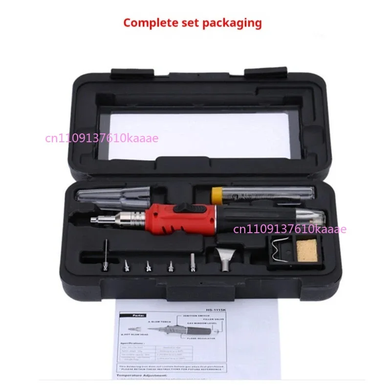 

Набор для газовой пайки 10 в 1: Профессиональный сварочный фен-горелка, многофункциональный бутановый паяльник, инструменты для ремонта и сварки