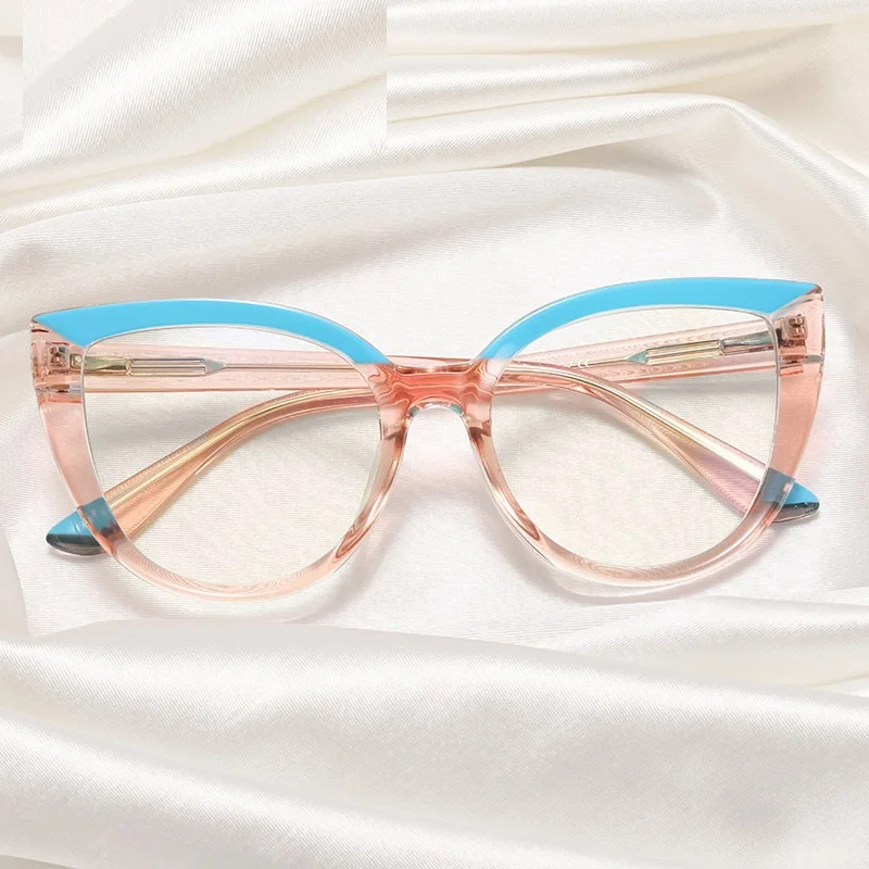 Reading Frame Myopia Glasses Dioptric Female Can Be Matched With Degree Cat Eye Glasses Frame Plain Artifact Thin Zero Eyewear