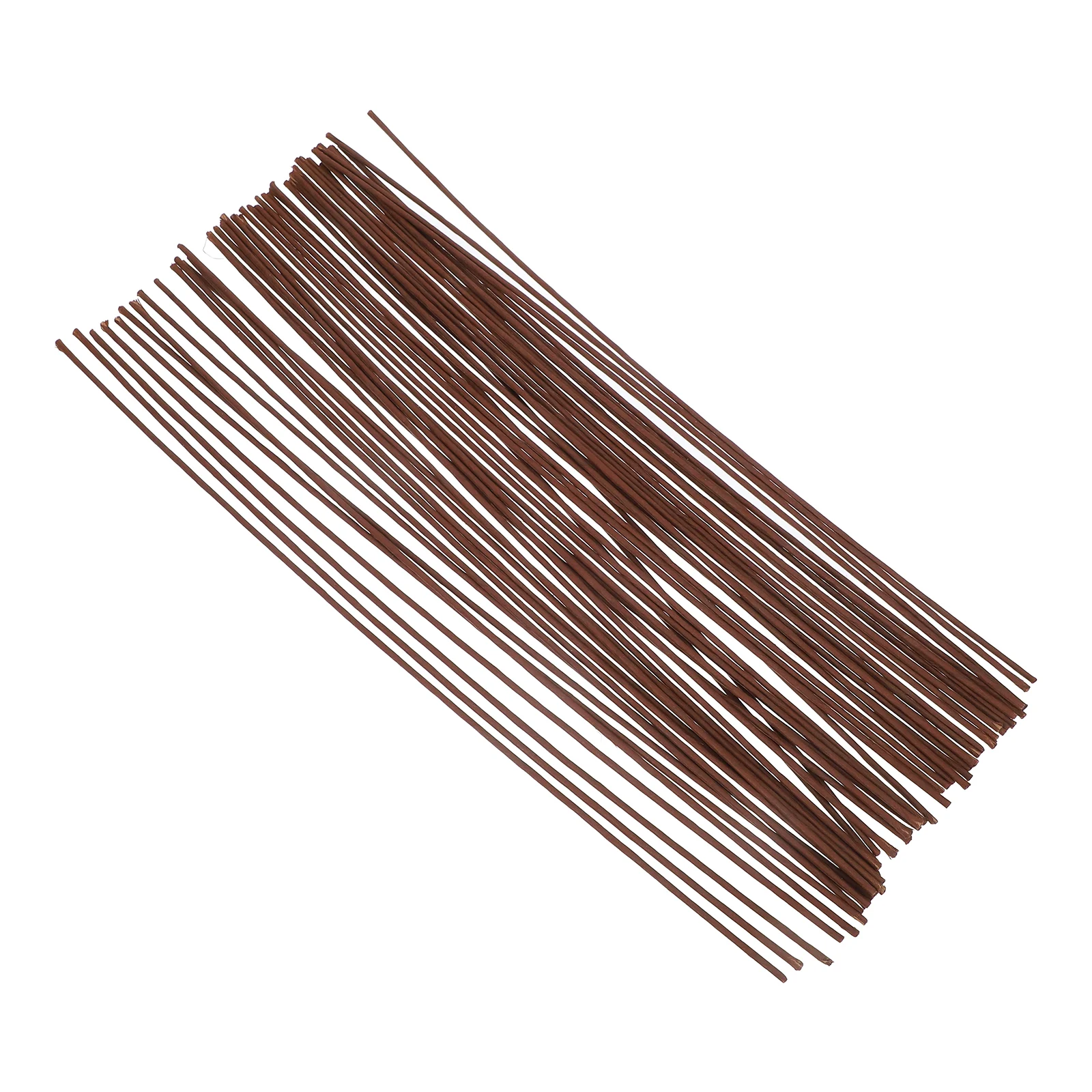 

50PCS Iron Flower Stems Brown Artificial Floral Wire Supplies Flexible Crafting Decor Wreath Florist DIY Projects
