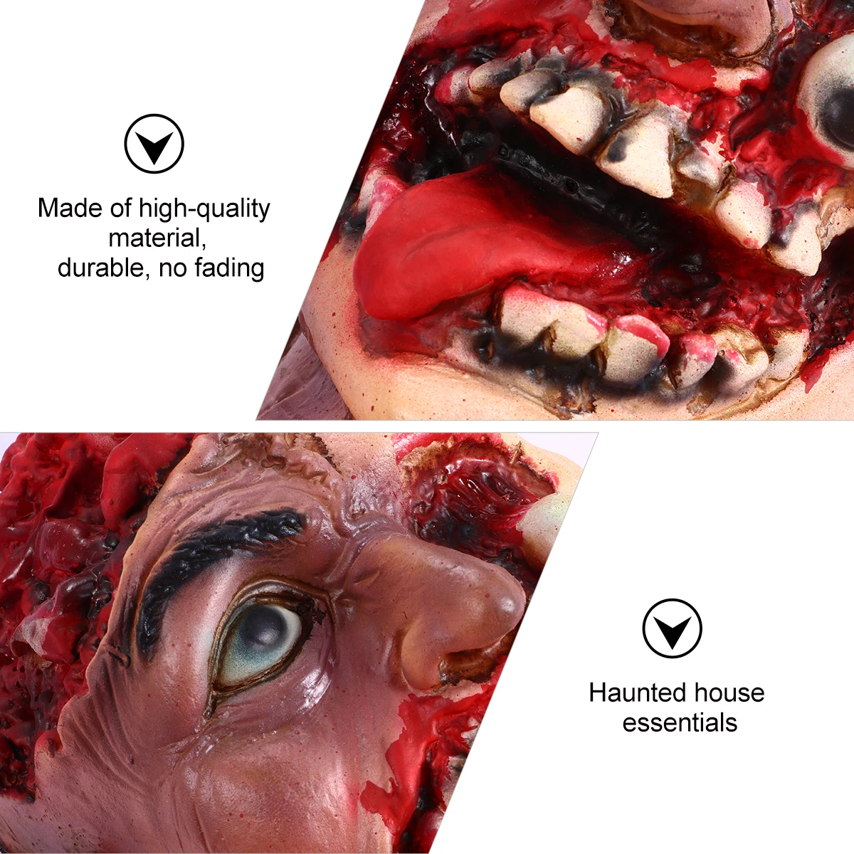 

Scary Halloween Head Prop Ghost House Mask Decoration Dead Spooky Fake Head Haunted Home Horror Party Toy Realistic Reusable
