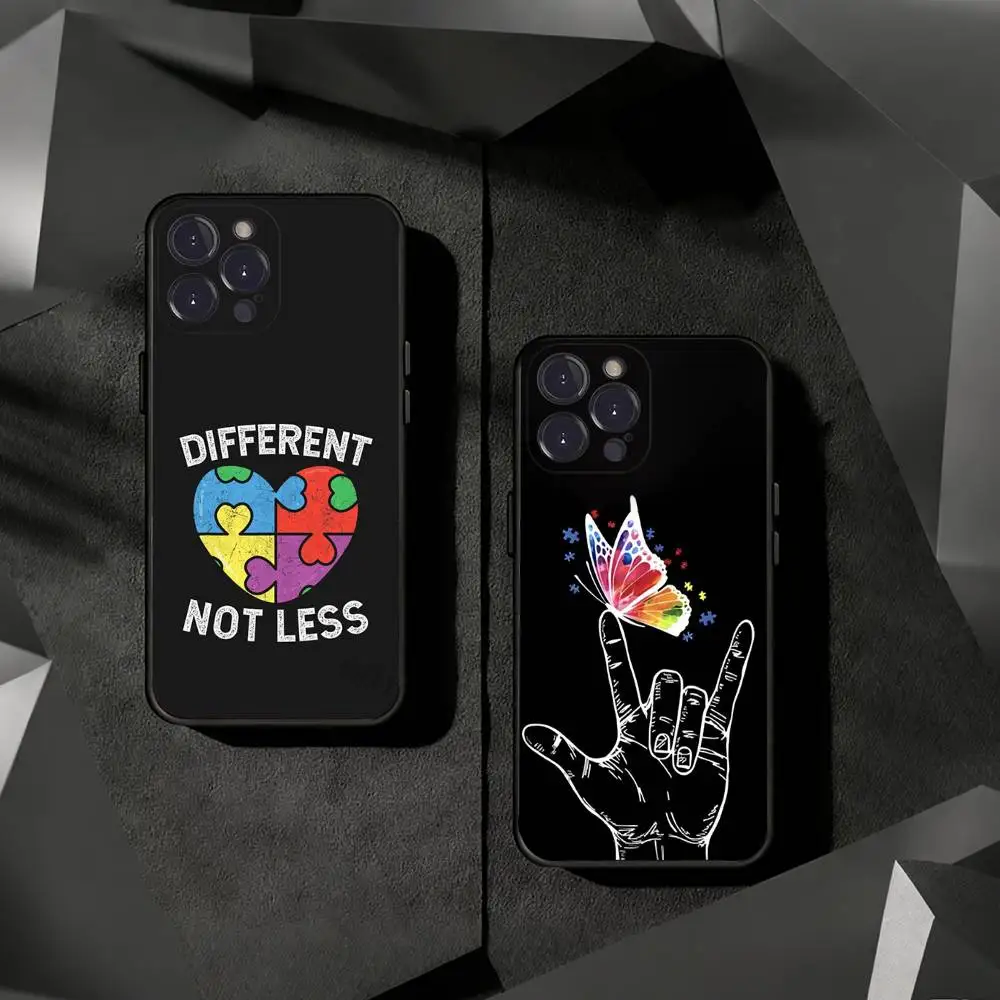 

Autism Support Puzzle Phone Case For iPhone 17 16 15 14 13 12 11 Pro Xs Max Mini Plus Antislip Shockproof Hard