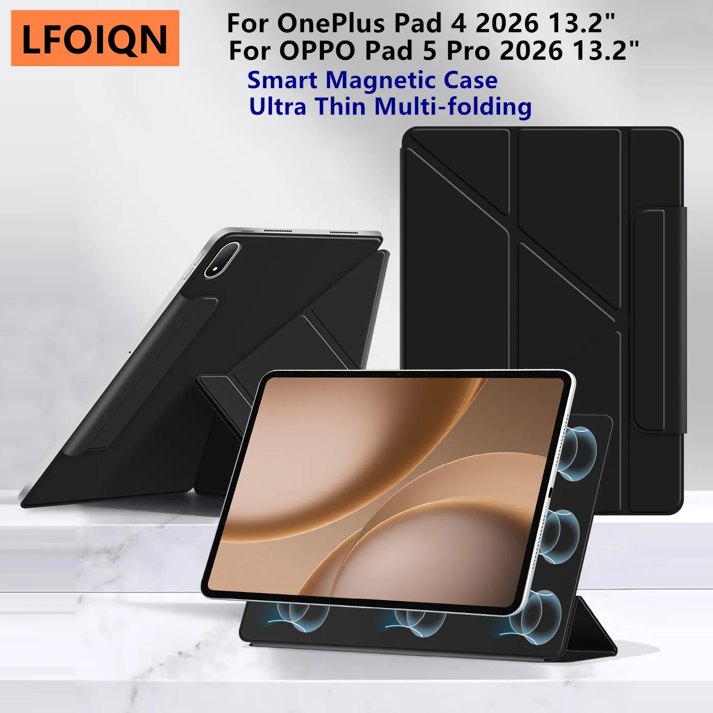 LFOIQN Für OnePlus Pad 4 Hülle Ultradünne, mehrfach faltbare magnetische Hülle für One Plus Pad 4 OPPO Pad 5 Pro 13,2'' Tablet Smart Cover