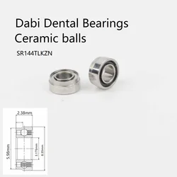 계단식 세라믹 치과 베어링, Dabi MS350, Siemens TS1 TM1 SR144TiKZN SR144TPKZN, SR144TLKZN, 3.175x6.35x5.98x2.38mm, 10 개