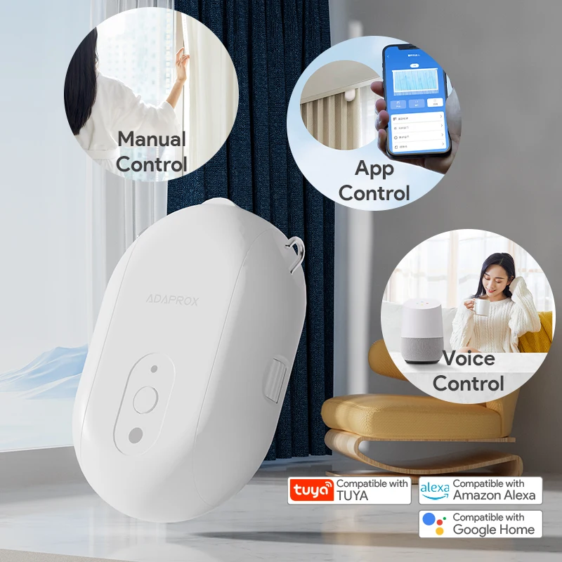 

ADCB1 IU Intelligent Curtain Robot Tuya Bluetooth ZIGBEE Battery Powered Charging Smart Switch for Home Automation