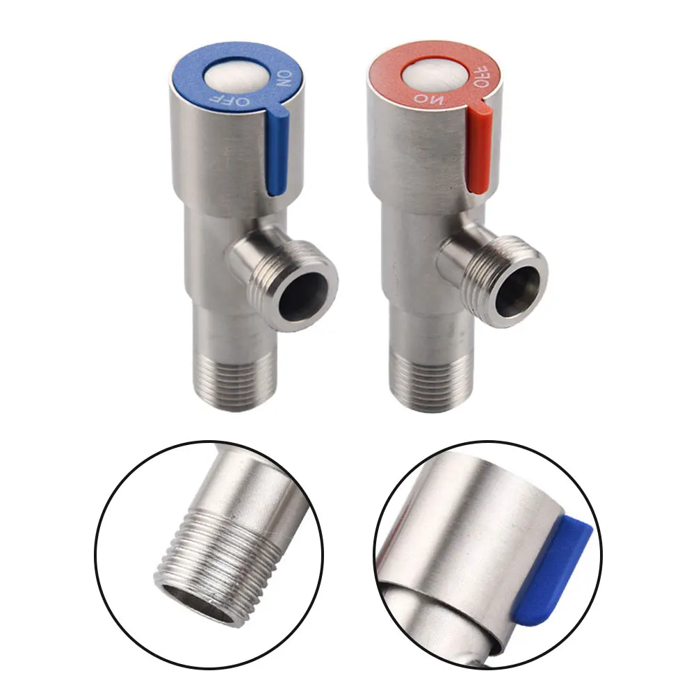 

1X Triangle Valve Toilet Water Stop Valve Water Heater Valve Stainless Steel For Bathroom Kitchen Balconies Toilet Accessories