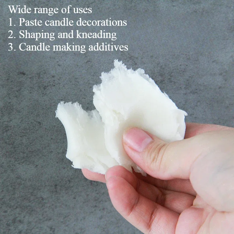 500g Microcrystalline Soft Wax Solid Block Shape Additive DIY Aromatherapy Decorative Candle Making Kneading Molding Materials